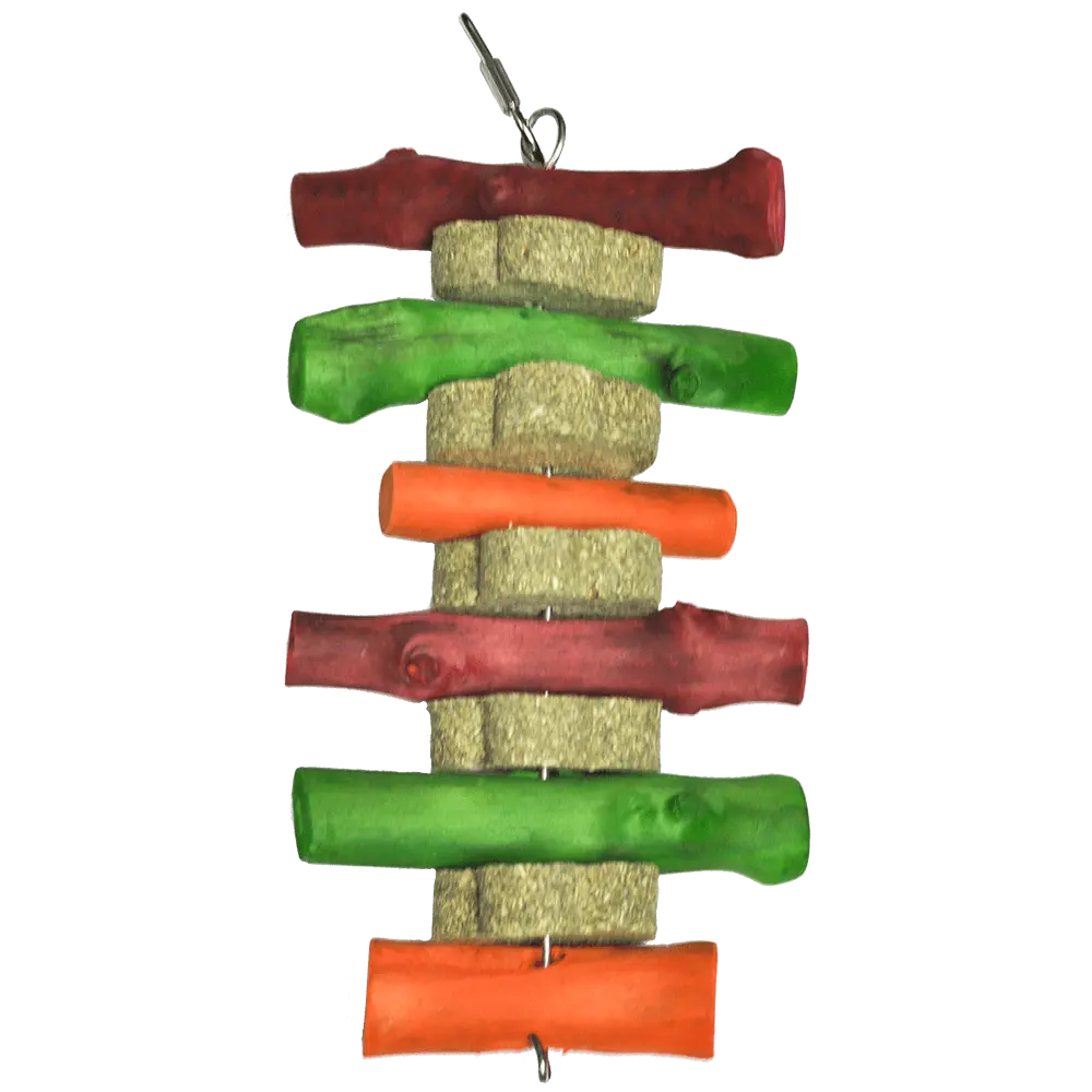 A&E Cage Colored Circle Hay Chew Stackers Small Animal Toy 1