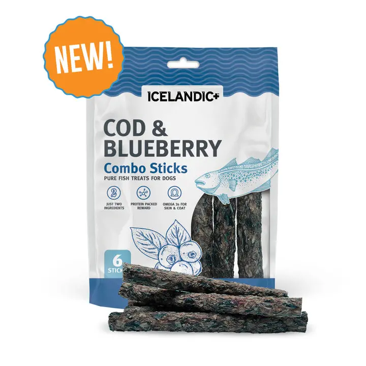 Icelandic+ Cod & Blueberry Combo Sticks For Dogs 1
