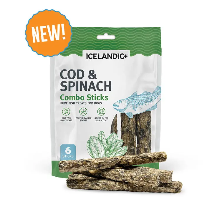 Icelandic+ Cod & Spinach Combo Sticks For Dogs 1
