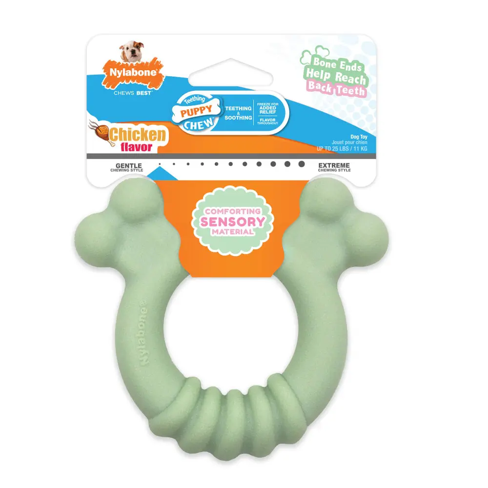 Nylabone Sensory Material Puppy Teething Ring 1