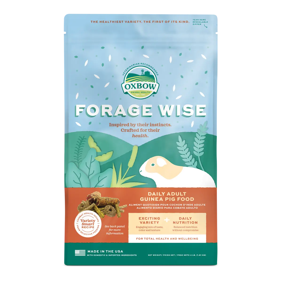Oxbow Animal Health Forage Wise Adult Guinea Pig Food 1