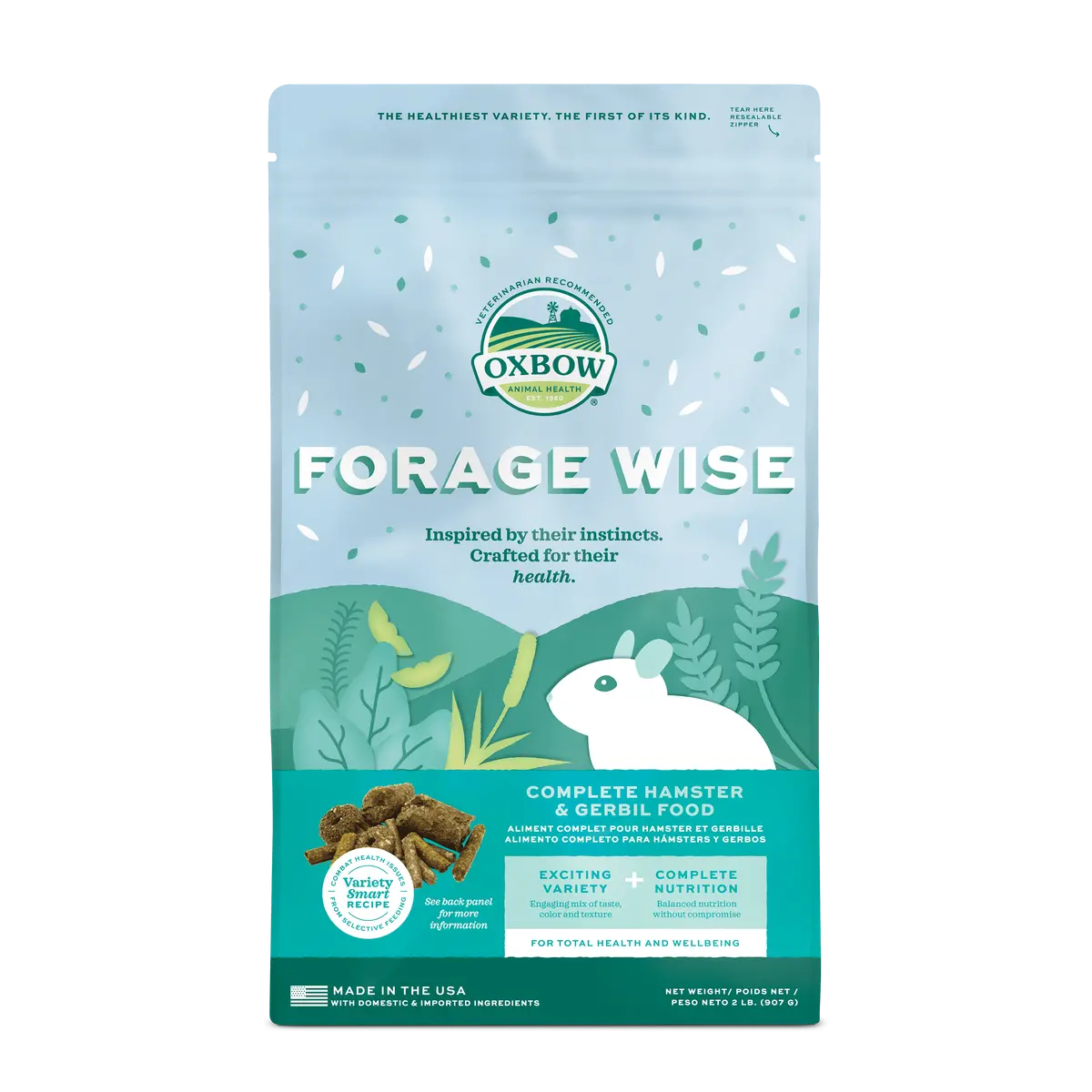 Oxbow Animal Health Forage Wise Hamster & Gerbil Food 1