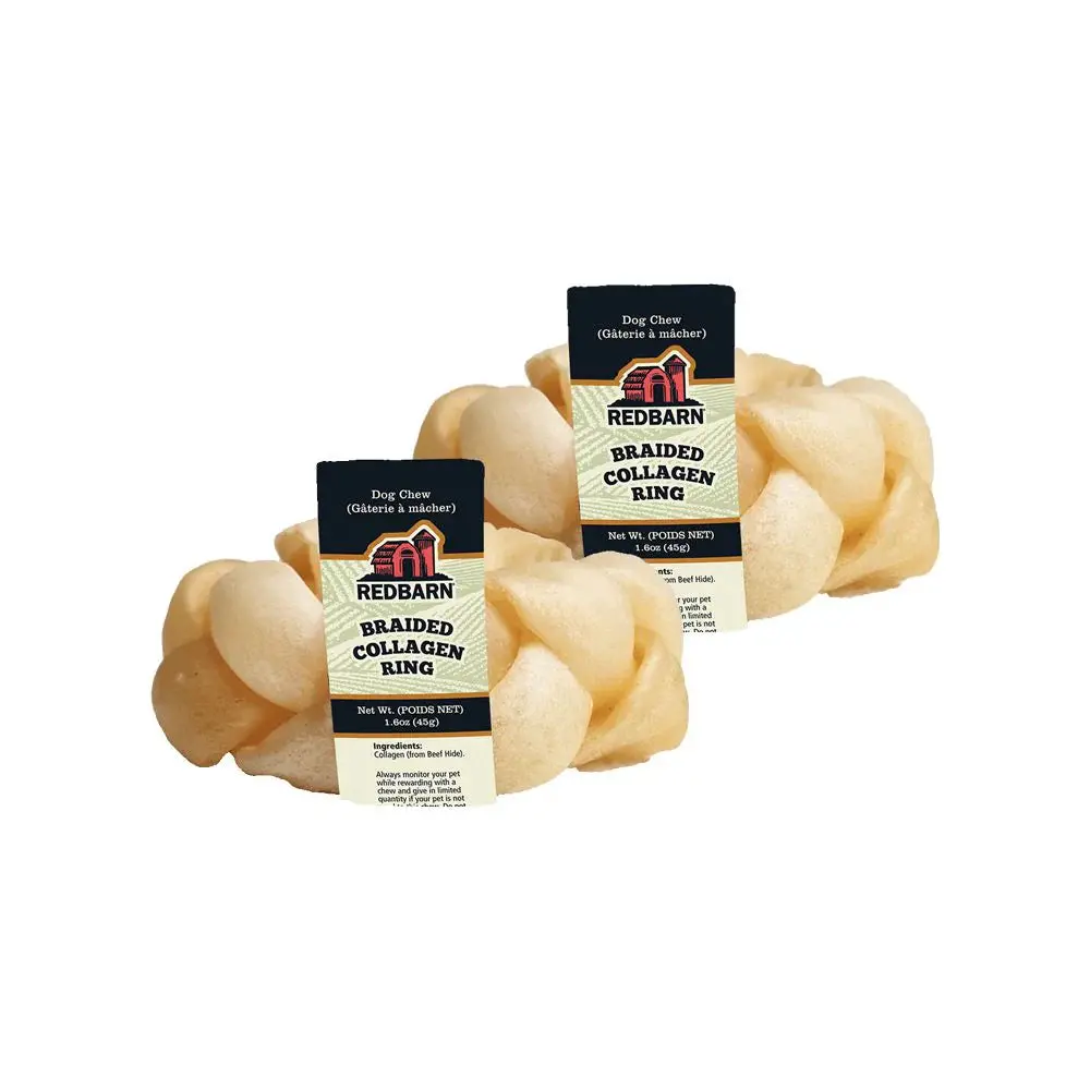 Redbarn Collagen Braided Ring Dog Treats 1