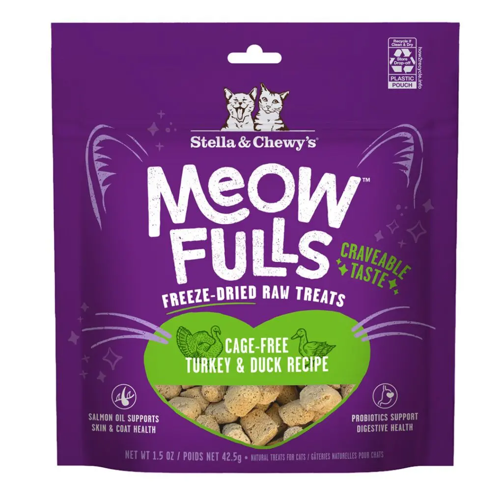 Stella & Chewy's Meowfulls Turkey & Duck Cat Treats 1