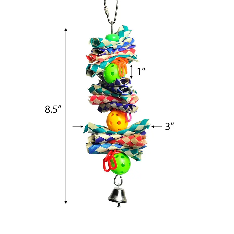 A & E Cage Happy Beaks Hanging Finger Traps & Balls Bird Toy 1