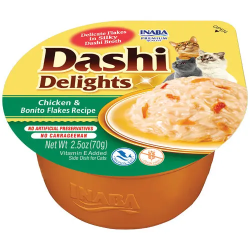 Inaba Dashi Delights Chicken & Bonito Flakes Recipe Cat Treats 1