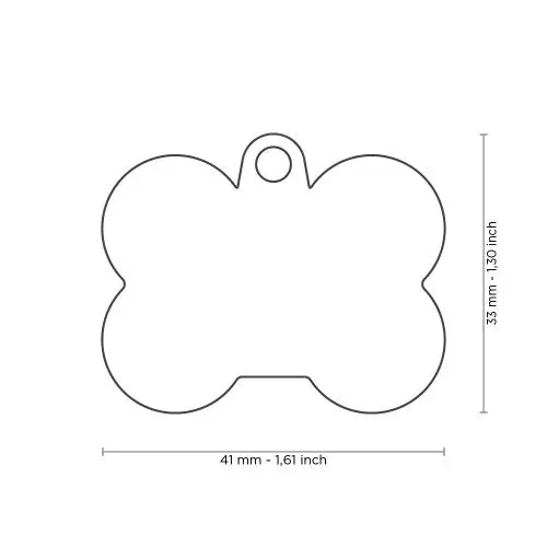 Myfamily Hushtag Big Black Aluminum Bone Id Tag With Pink Rubber 2