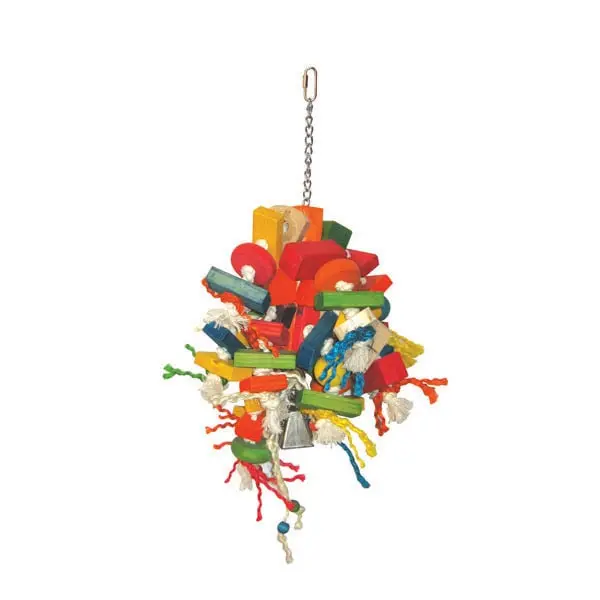 A & E Cage Happy Beaks 	Large Cluster Of Blocks Bird Toys 1