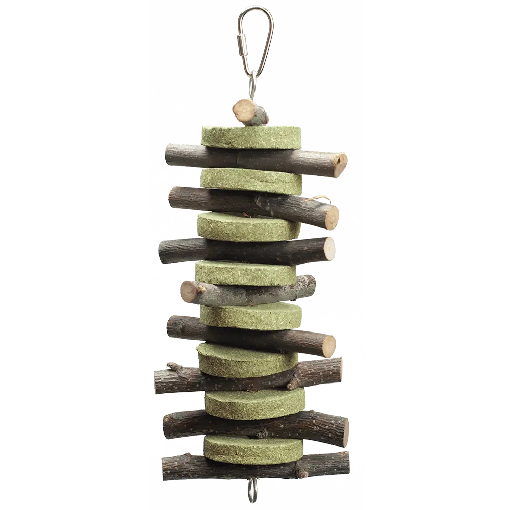 A & E Cages Nibbles Small Animal Natural Circle Hay Chew Stackers 1