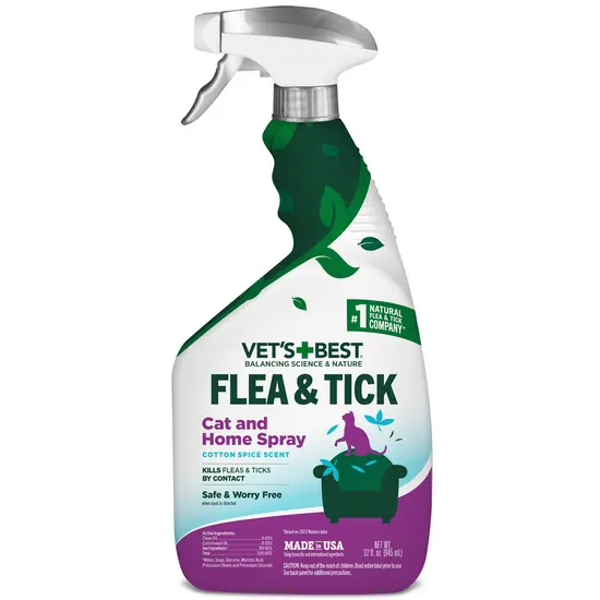 Vet's Best® Flea & Tick Cat & Home Spray – Cotton Spice Scent 1