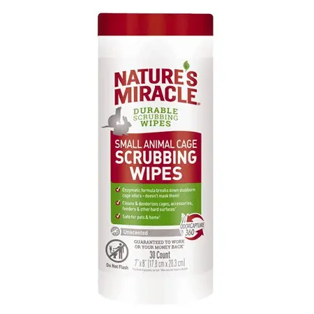 Nature's Miracle® Small Animal Cage Scrubbing Wipes 1
