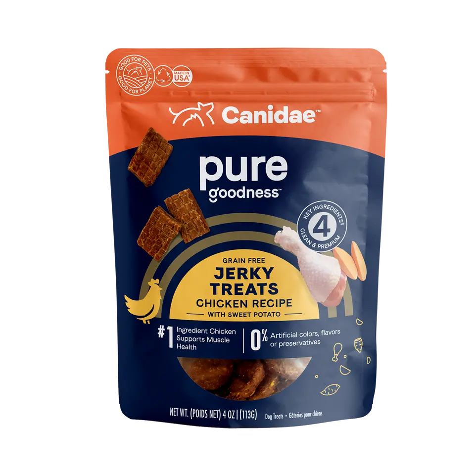 Canidae Pure Grain Free Dog Jerky Treats - Chicken Recipe With Sweet Potato 1