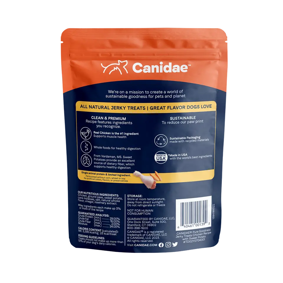 Canidae Pure Grain Free Dog Jerky Treats - Chicken Recipe With Sweet Potato 2