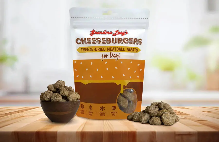 Grandma Lucy's Freeze-Dried Meatballs Cheeseburgers Dog Treats 1