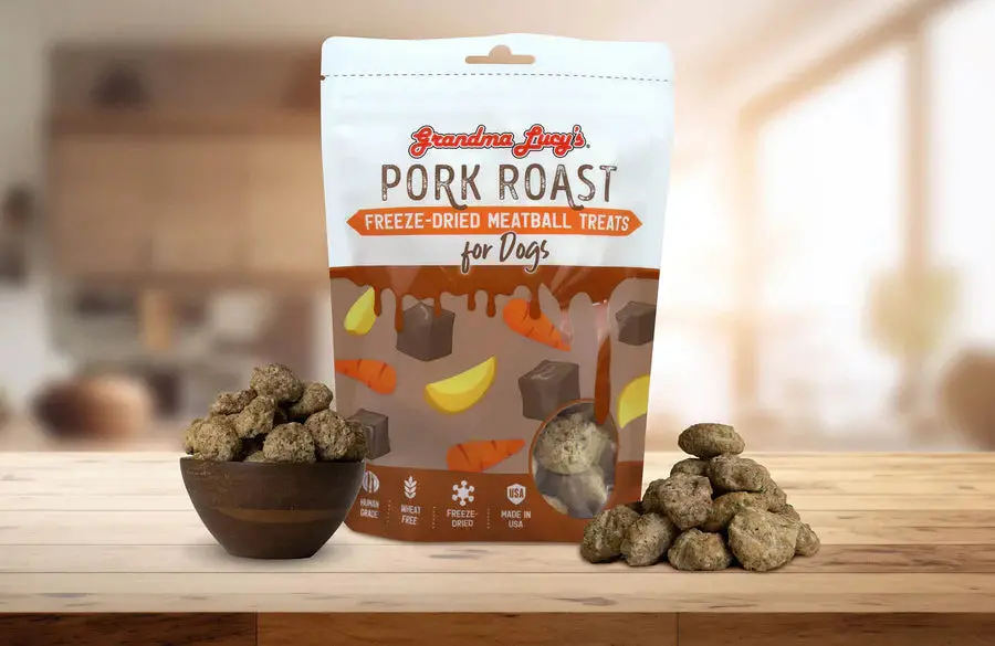 Grandma Lucy's Freeze-Dried Meatballs Pork Roast Dog Treats 1