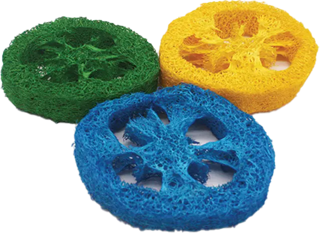 A & E Cage Nibbles Loofah Slices Small Animal Toy 1