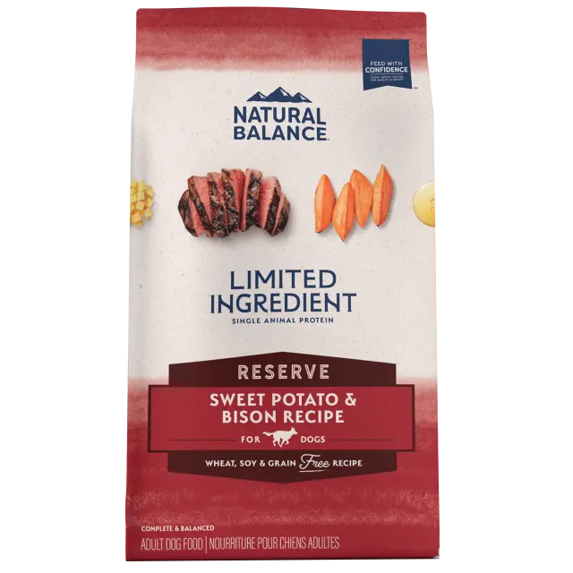 Natural Balance Limited Ingredient Reserve Grain Free Sweet Potato & Bison Recipe Dry Dog Formula 1