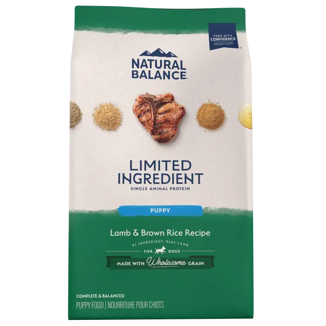 Natural Balance Limited Ingredient Diet Lamb & Brown Rice Puppy Recipe Dry Dog Food 1