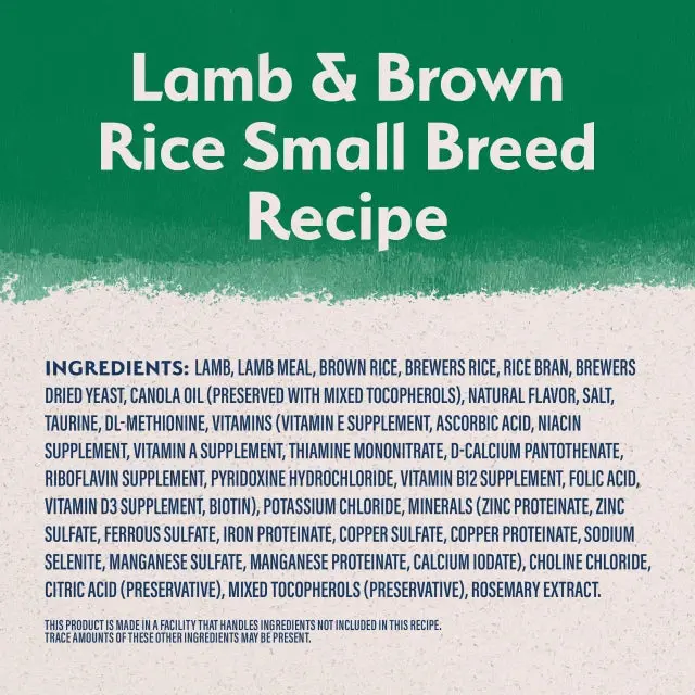 Natural Balance Limited Ingredient Diet Lamb & Brown Rice Small Breed Recipe Dry Dog Food 2
