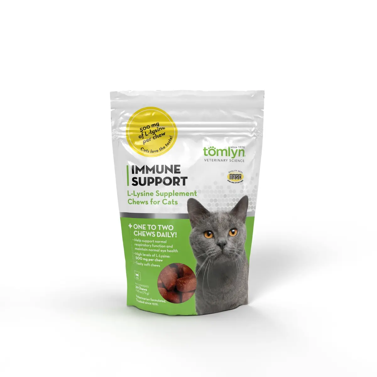 Tomlyn L-Lysine Immune Support Fish-Flavored Chews For Cats 1