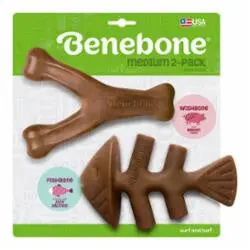 Benebone Wishbone & Fishbone Med 2Pk 1