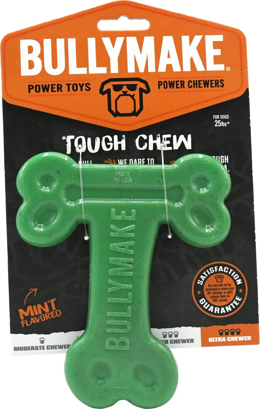 Bullymake Tough Chew Green T Bone* 1