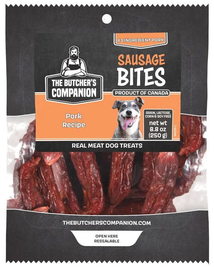 Butcher's Companion Dog Sausage Bites Pork 8.8Oz 1