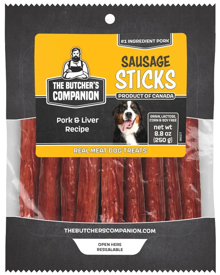 Butcher's Companion Dog Sausage Sticks Pork & Liver 8.8Oz 1