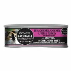 Dave's Naturally Healthy 95% Chicken Chicken Liver Turkey 5.5Oz 1