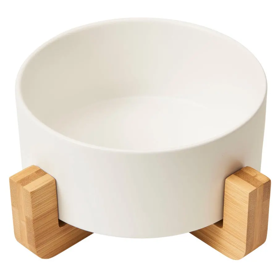 Fashion Pet Cosmo Single Diner Dog Bowl White 1