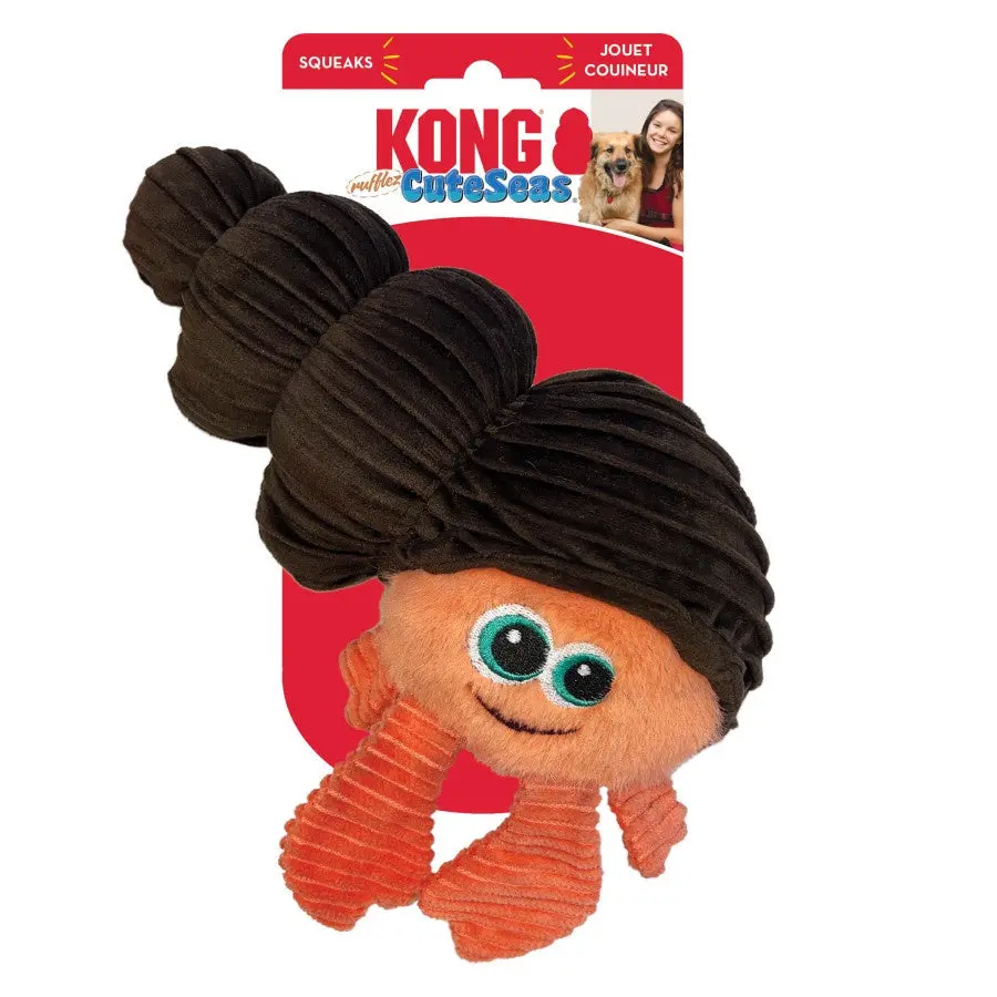 Kong Cuteseas Rufflez Dog Toy Hermit Crab Sm/Md 1