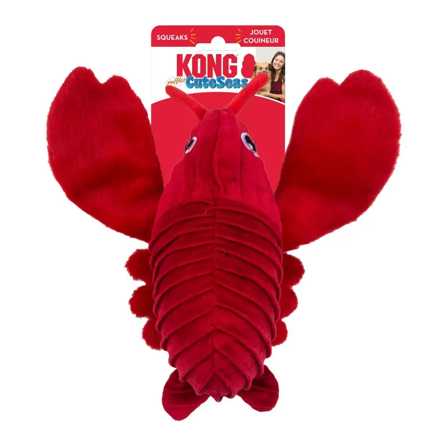 Kong Cuteseas Rufflez Dog Toy Lobster Sm/Md 1