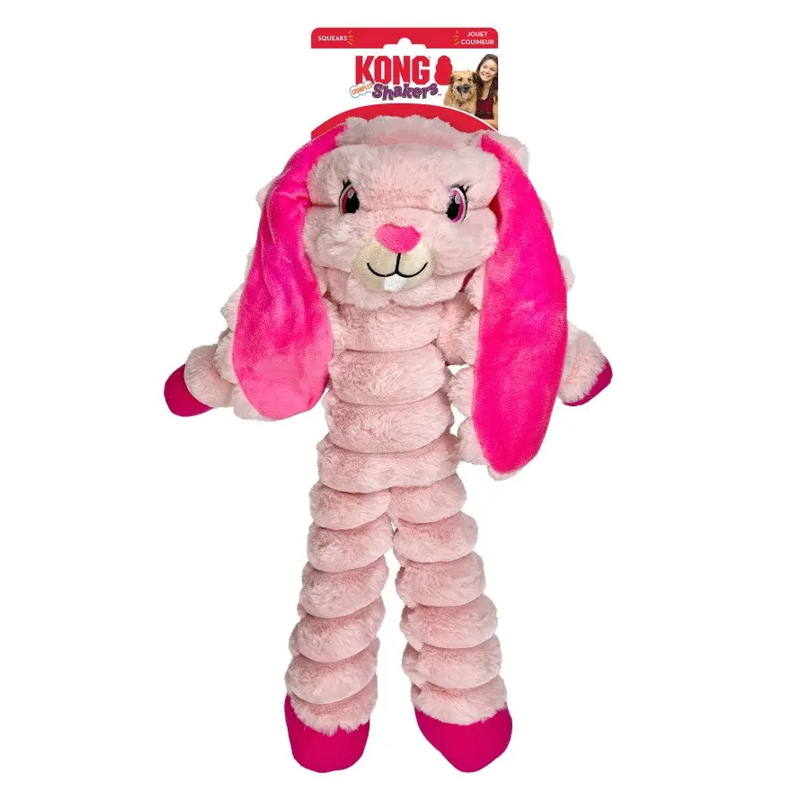 Kong Shakers Crumple Bunny Pink Xl 1