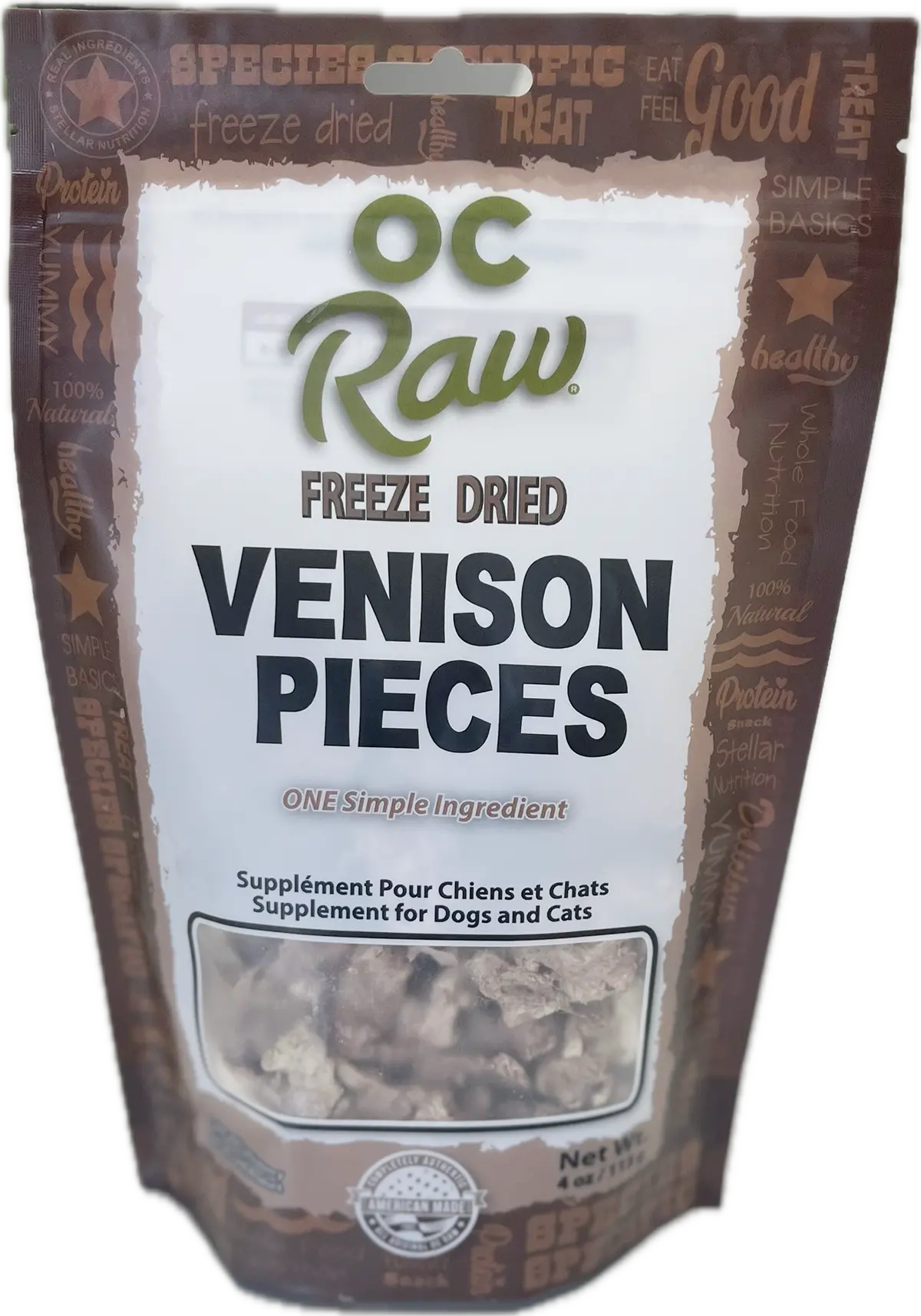 Oc Raw Dog Freeze Dried Venison 4Oz 1