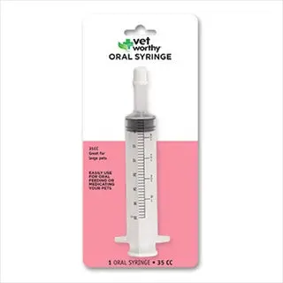 Vet Worthy Pet Oral Syringe 35Cc 1