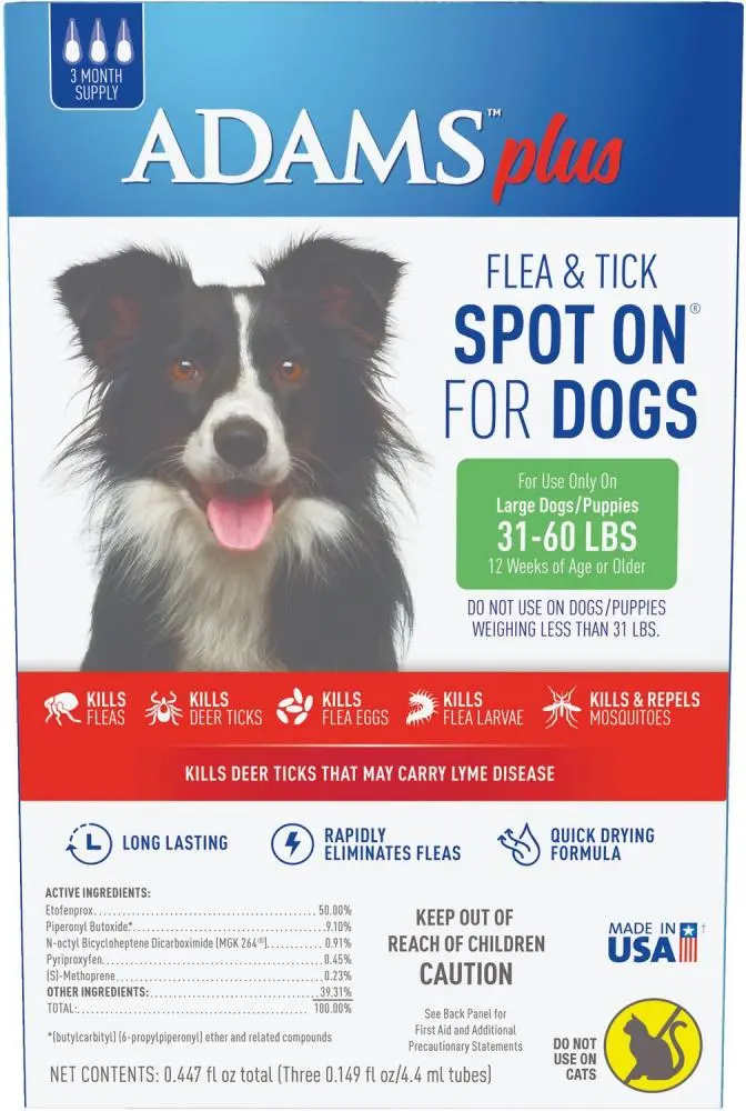 Adams™ Plus Flea & Tick Prevention Spot On For Dogs 1