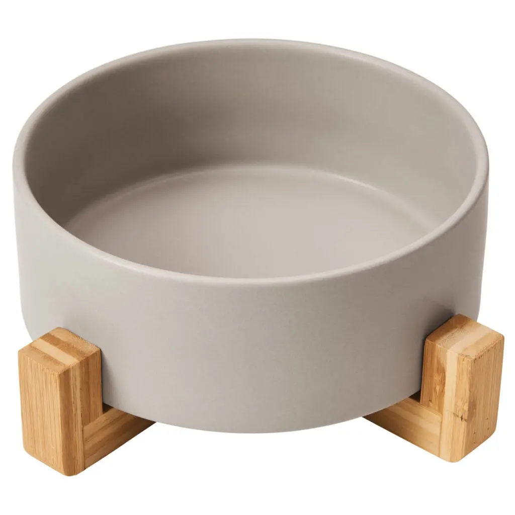 Fashion Pet Cosmo Single Diner Dog Bowl Gray* 1