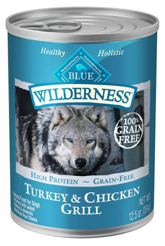 Blue Buffalo Wilderness Turkey & Chicken Grill Canned Dog Food 1