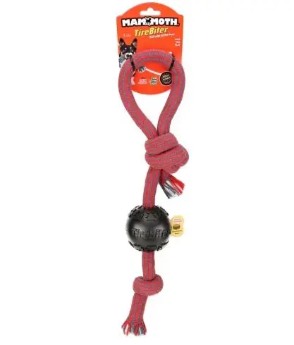 Mammoth Tirebiter Ball With Extra Pull Tug Dog Toy 1