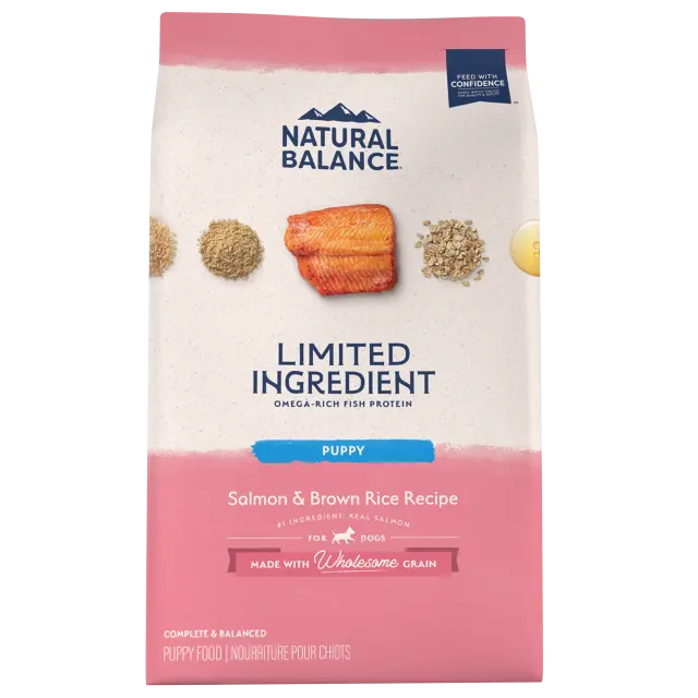 Natural Balance Limited Ingredient Diet Salmon & Brown Rice Puppy Recipe Dry Dog Food 1