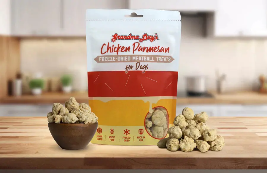 Grandma Lucy's Freeze-Dried Meatballs Chicken Parmesan Dog Treats 1