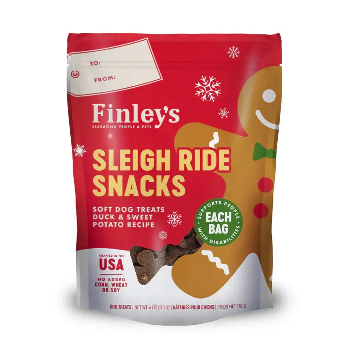 Finley's Sleigh Ride Snacks Duck & Sweet Potato Recipe Dog Treats 1