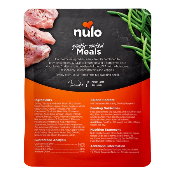 Nulo Gently-Cooked Meals Turkey & Green Beans Recipe 2