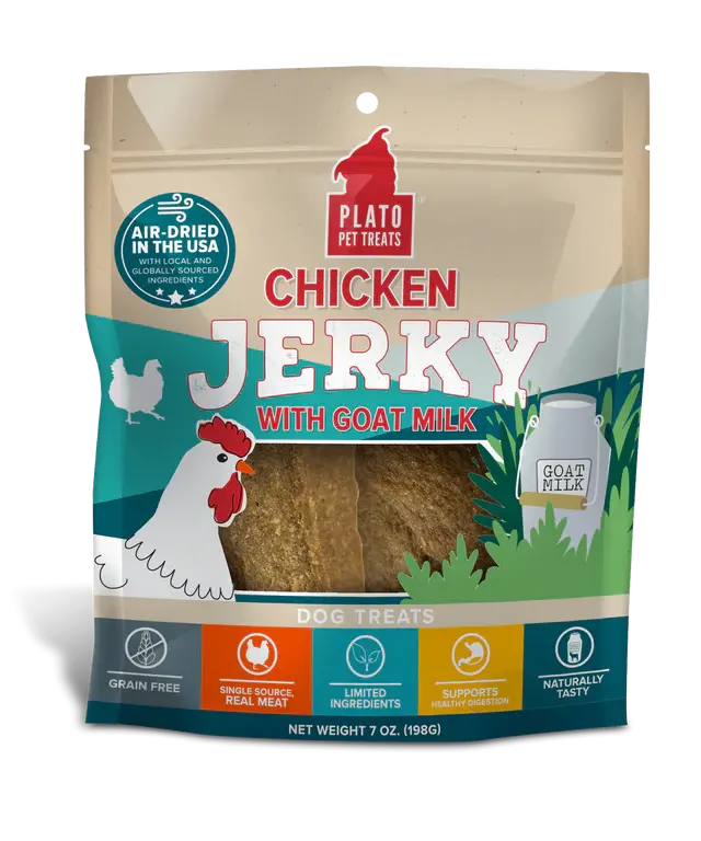 Plato Chicken With Goat's Milk Jerky Dog Treats 1