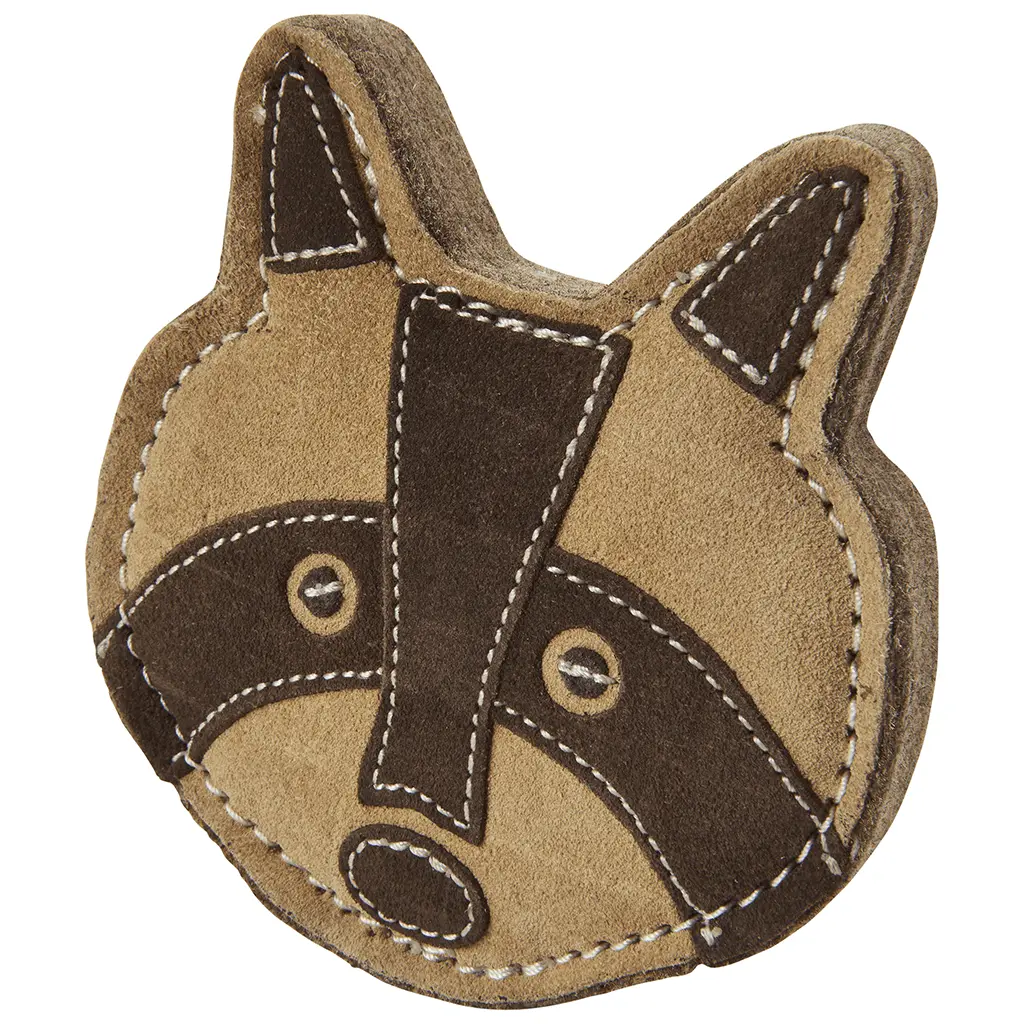 Ethical Pet Spot Dura-Fused Leather Chunky Raccoon Dog Toy 1