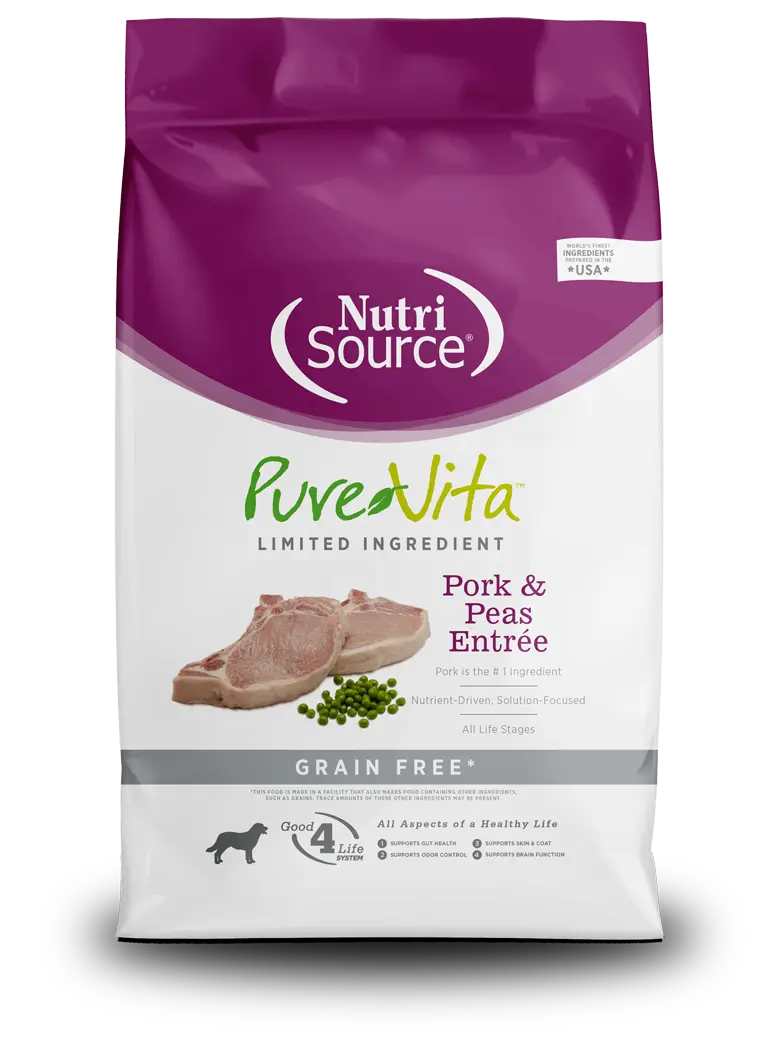 Nutrisource® Purevita™ Pork & Peas Entrée Grain Free Limited Ingredient Dog Food 1
