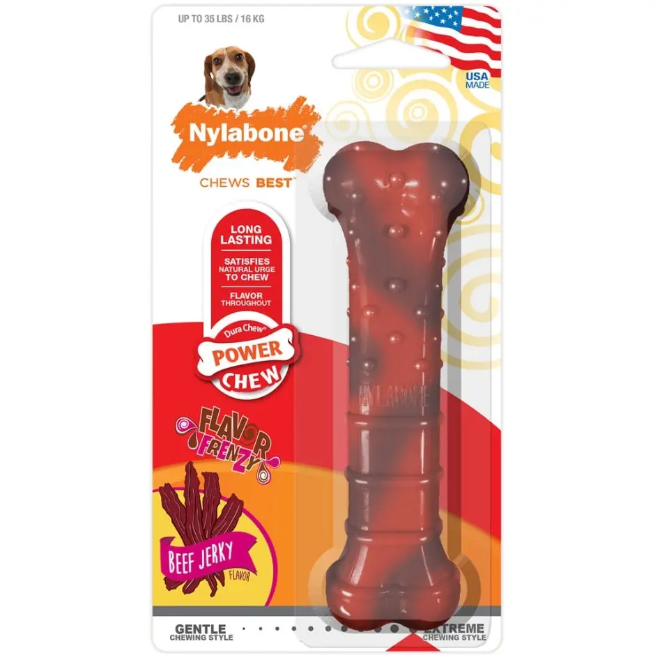 Nylabone Flavor Frenzy Power Chew Beef Jerky Dog Toy 2