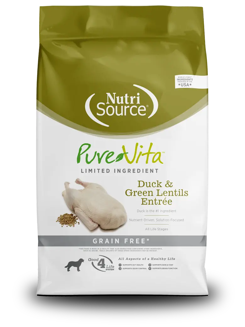 Nutrisource® Purevita™ Duck & Green Lentils Entrée Grain Free Limited Ingredient Dog Food 1