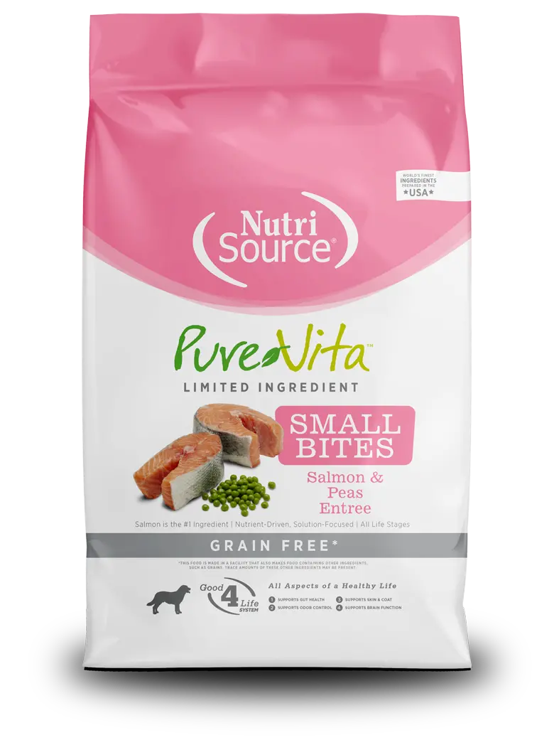 Nutrisource® Purevita™ Small Bites Salmon & Peas Entrée Grain Free Limited Ingredient Dog Food 1