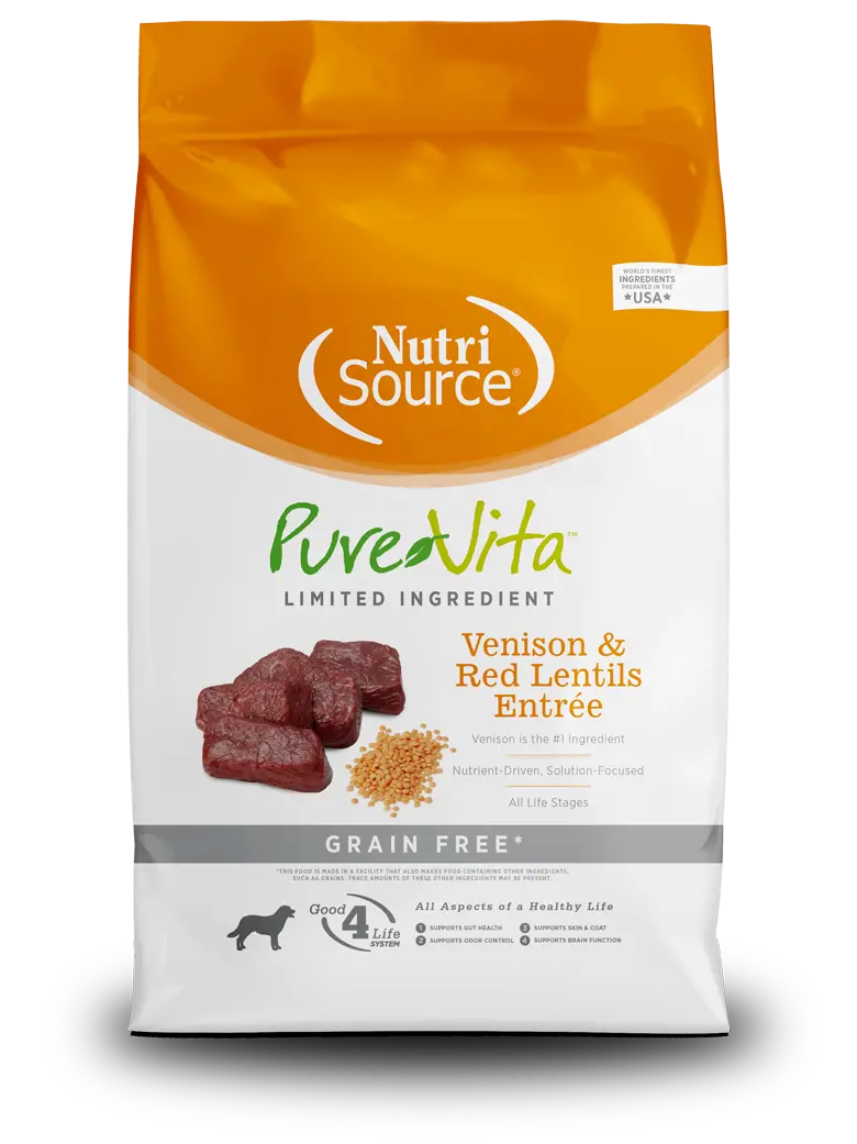 Nutrisource® Purevita™ Venison & Red Lentils Entrée Grain Free Limited Ingredient Dog Food 1